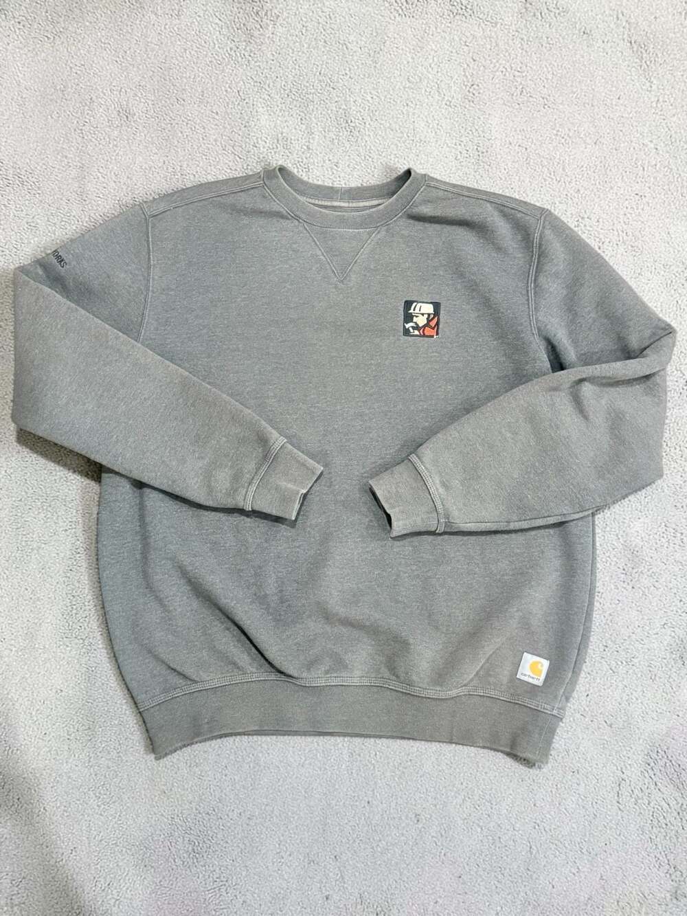 Carhartt McCarthy Safety Works Gray Original Fit Crewneck Sweatshirt Large